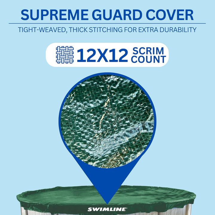 Swimline Hydrotools Supreme Guard Winter Cover for 12' Above Ground Round Pools