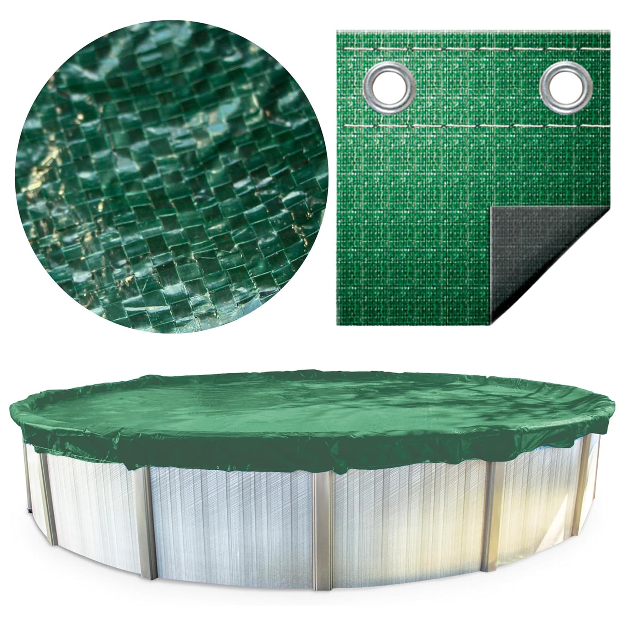 Swimline Hydrotools Supreme Guard Winter Cover for 18x33 Ft Above Ground Pools - VMInnovations