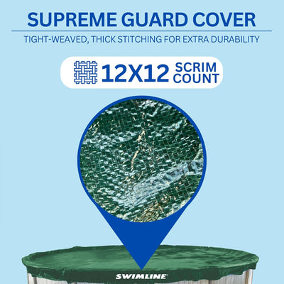 Swimline Hydrotools Supreme Guard Winter Cover for 16x28 Ft Above Ground Pools