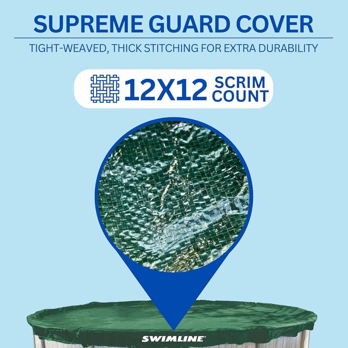 Swimline Hydrotools Supreme Guard Winter Cover for 16x28 Ft Above Ground Pools - VMInnovations