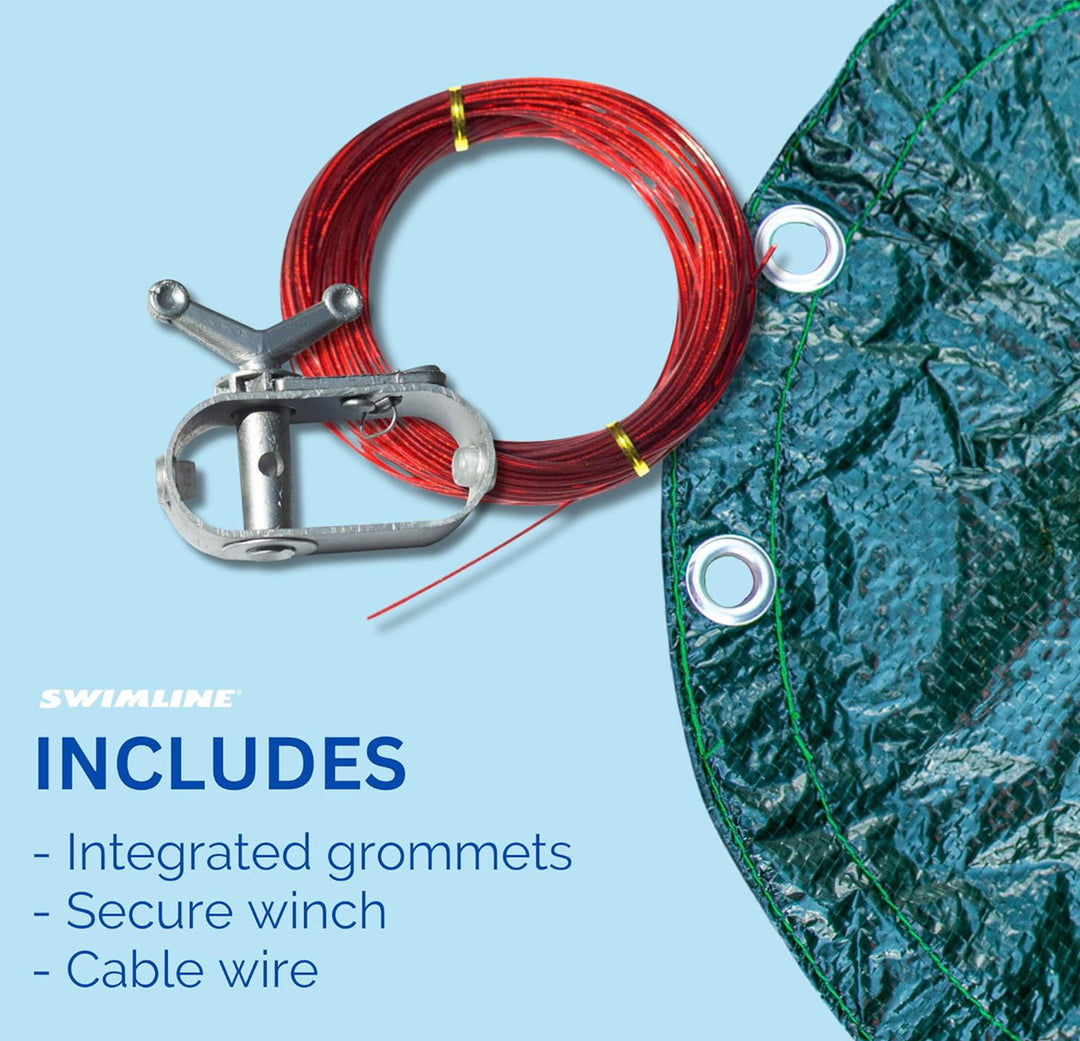 Swimline Hydrotools Supreme Guard Winter Cover for 18x24 Ft Above Ground Pools