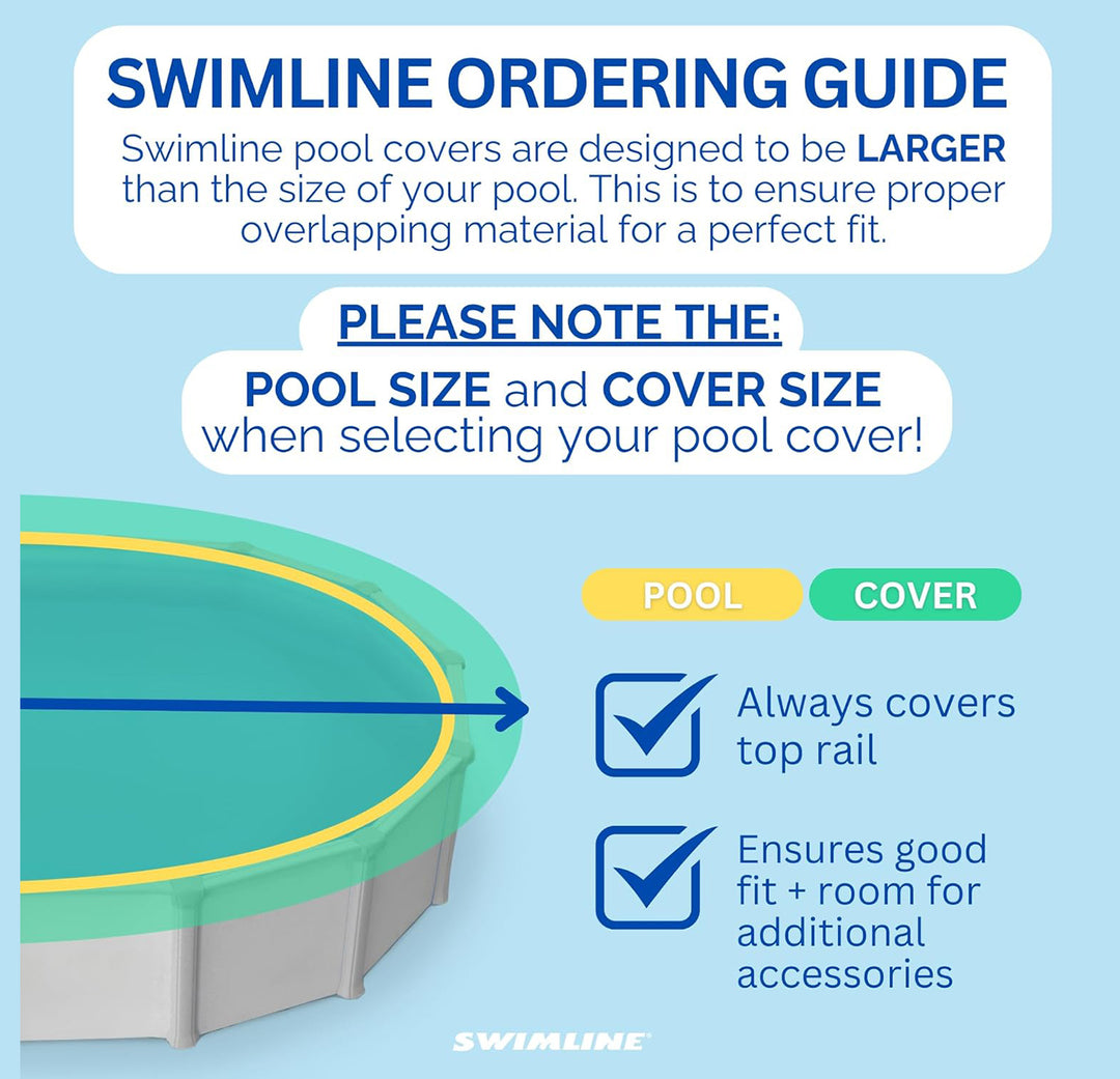 Swimline Hydrotools Supreme Guard Winter Cover for 18x24 Ft Above Ground Pools