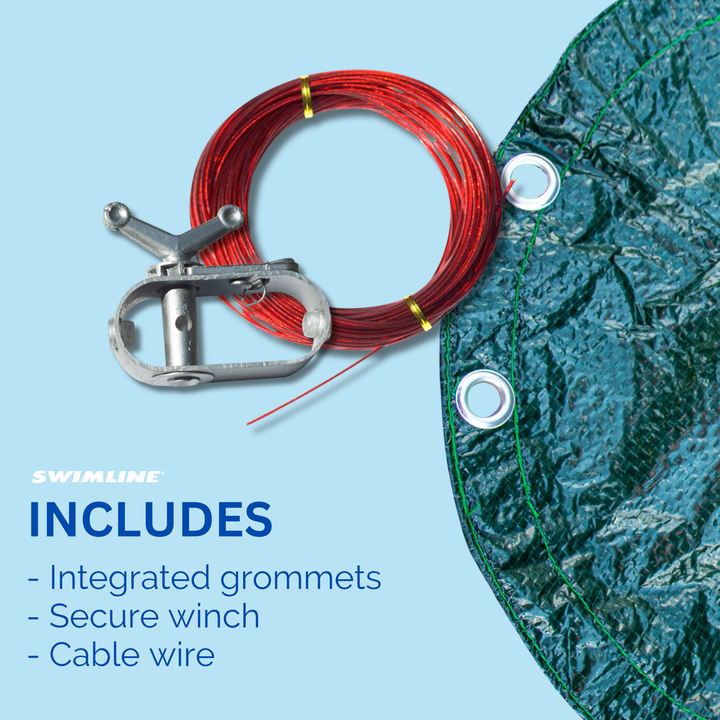 Swimline Hydrotools Supreme Guard Winter Cover for 18x40 Ft Above Ground Pools
