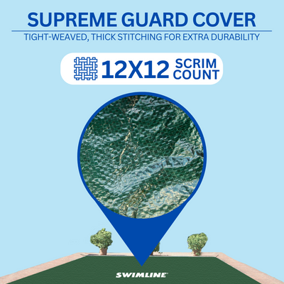 Swimline Hydrotools Supreme Guard Winter Pool Cover for 16x24 Ft Inground Pools