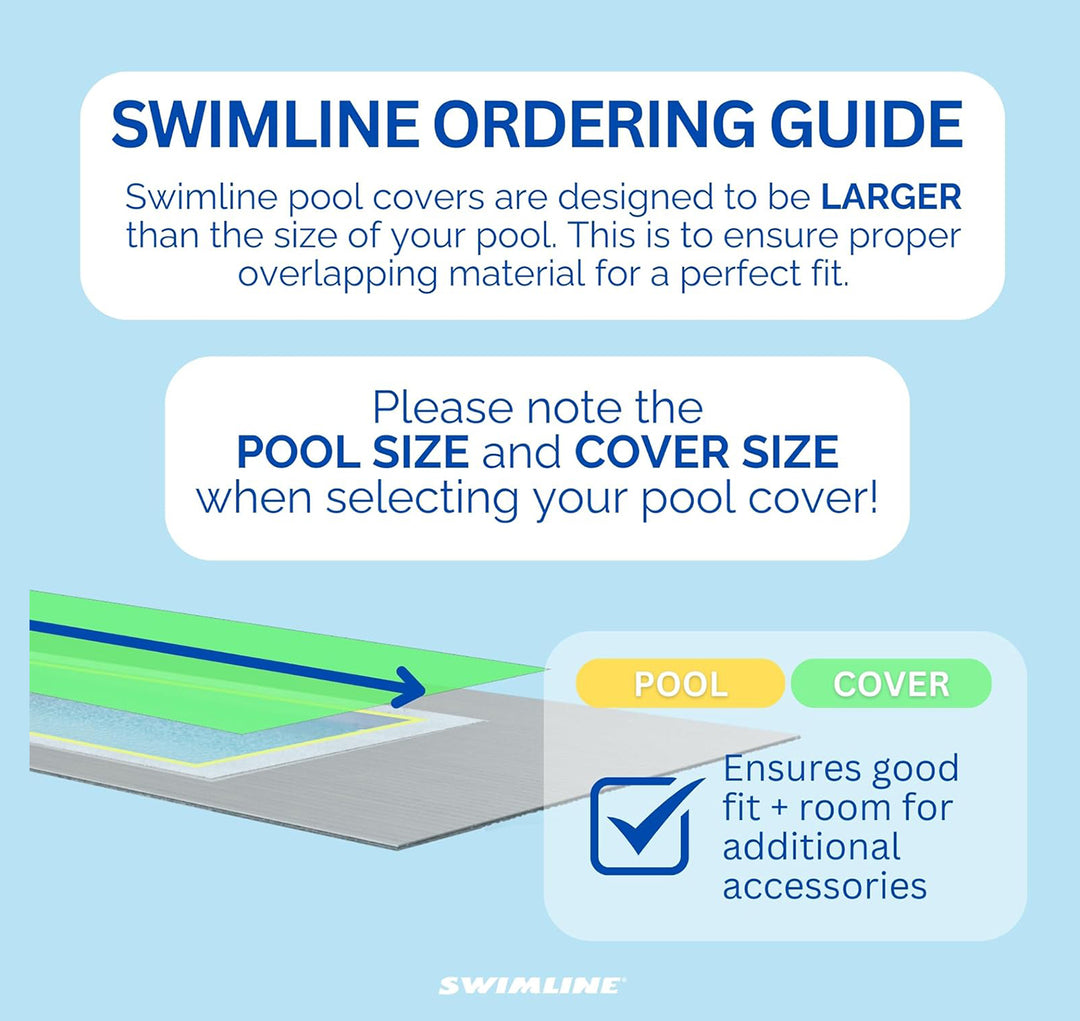 Swimline Hydrotools Supreme Guard Winter Pool Cover for 20x36 Ft Inground Pools