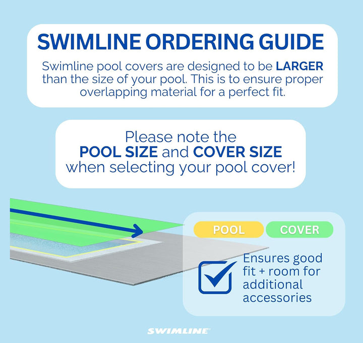 Swimline Hydrotools Supreme Guard Winter Pool Cover for 20x36 Ft Inground Pools