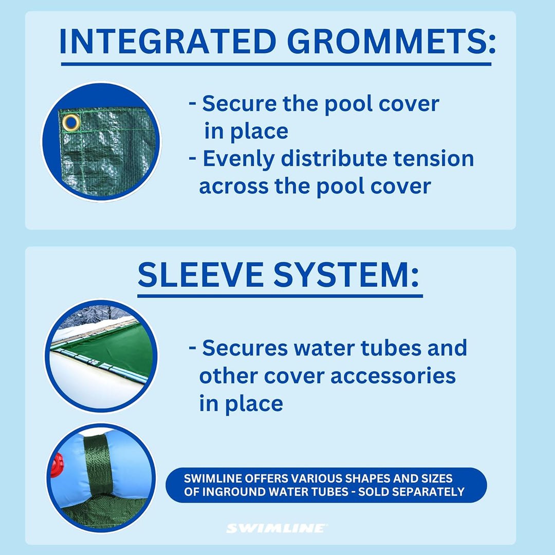 Swimline Hydrotools Supreme Guard Winter Cover, 25x45' Inground Pools (Open Box) - VMInnovations