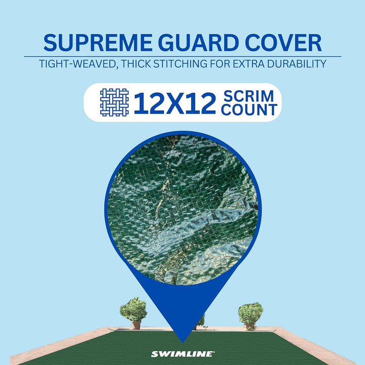 Swimline Hydrotools Supreme Guard Winter Pool Cover for 25x40 Ft Inground Pools