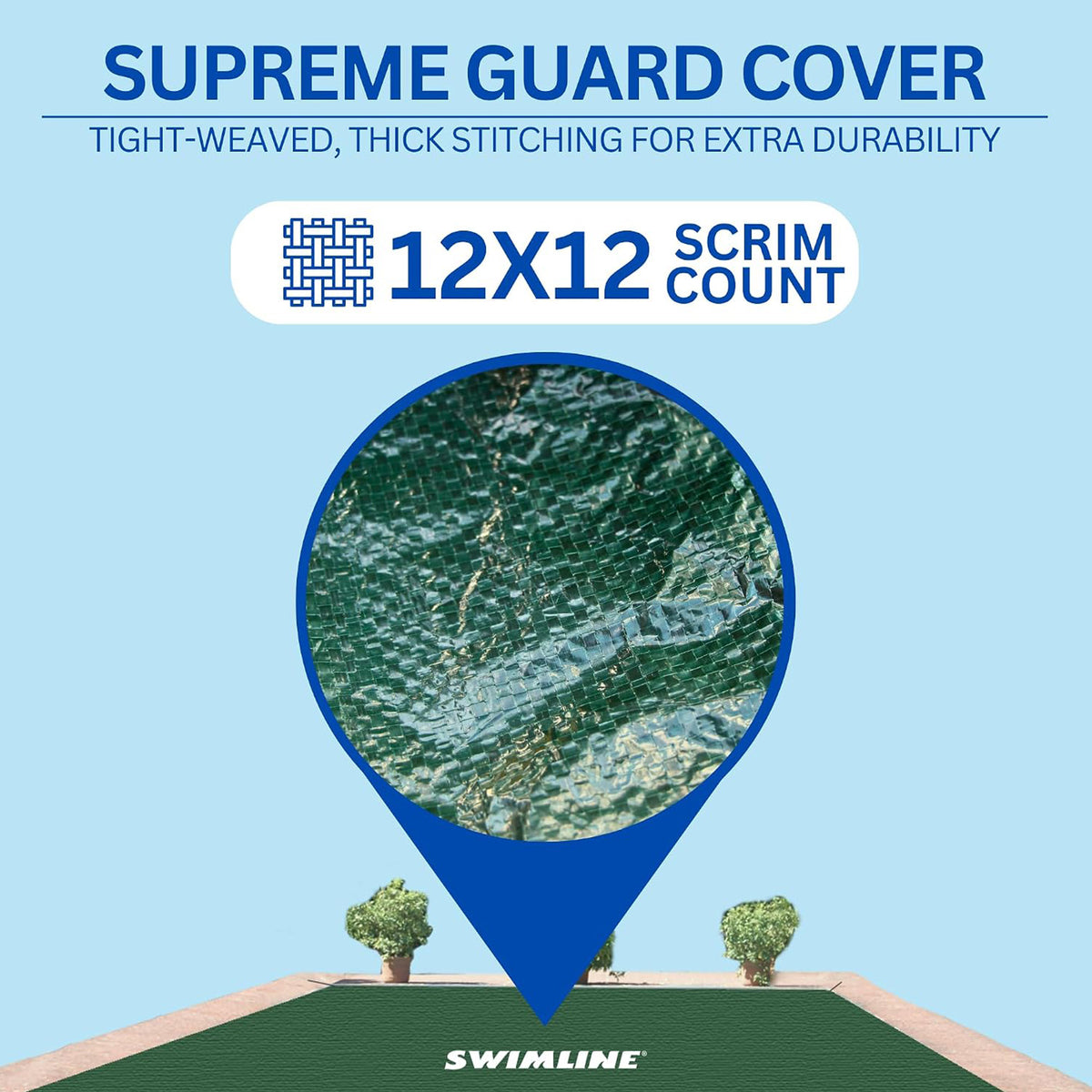 Swimline Hydrotools Supreme Guard Winter Pool Cover for 30x50 Ft Inground Pools - VMInnovations