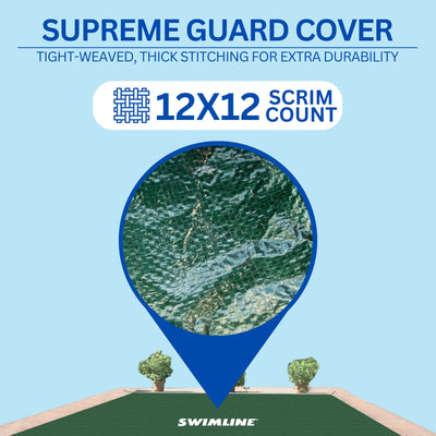 Swimline Hydrotools Supreme Guard Winter Pool Cover for 20x40 Ft Inground Pools - VMInnovations