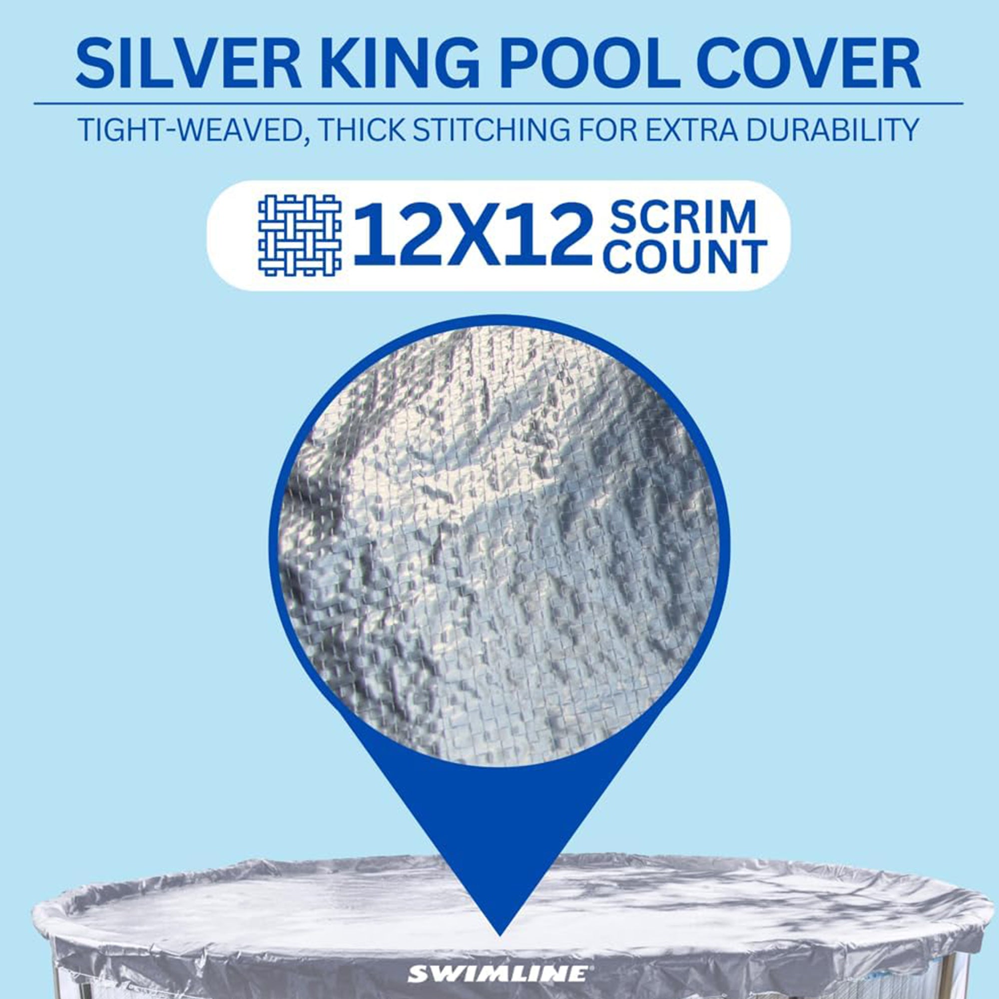 Swimline Hydrotools Winter Pool Cover for 12 Ft Above Ground Pools (Open Box)