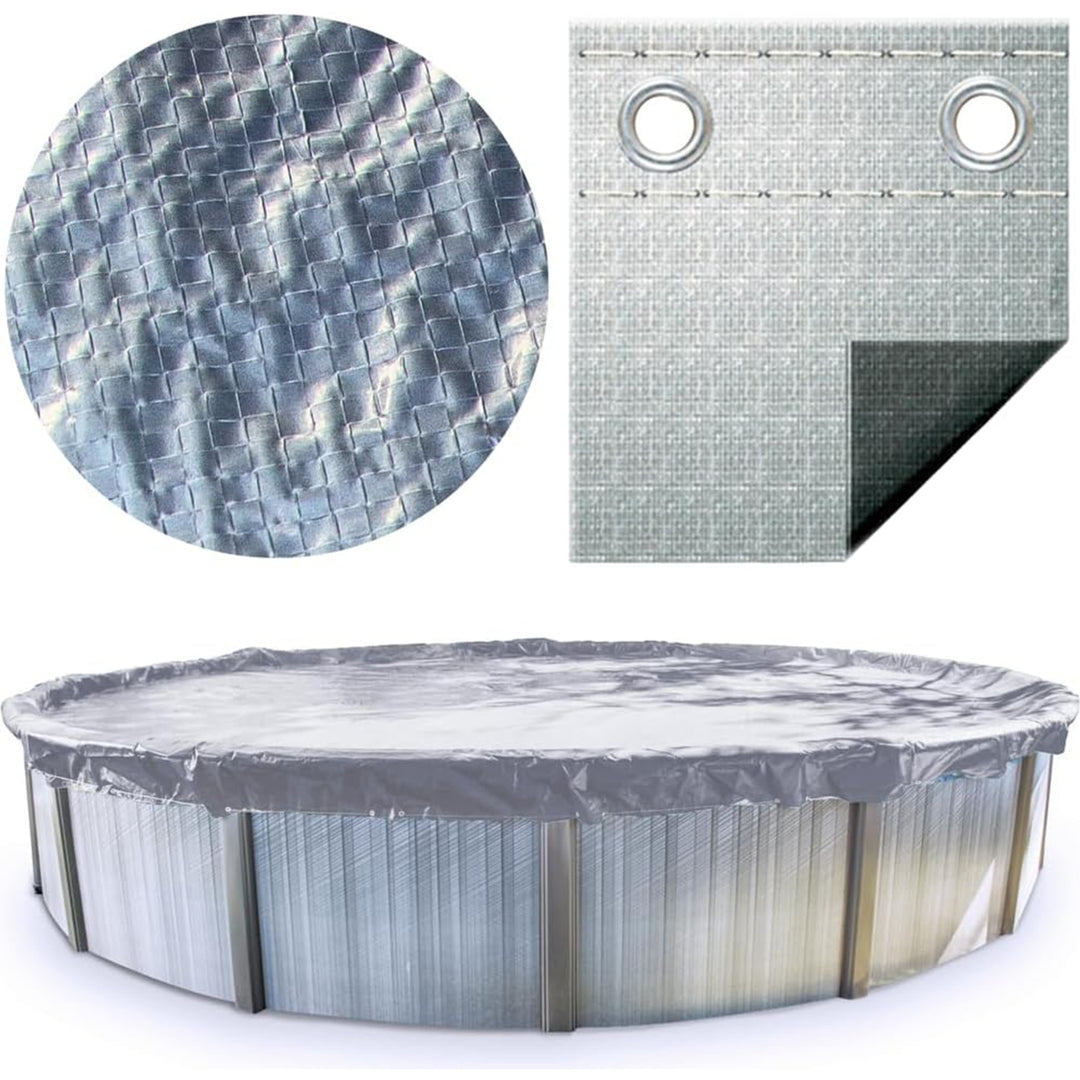 Swimline Hydrotools Silver King Winter Pool Cover for 16 Ft Above Ground Pools