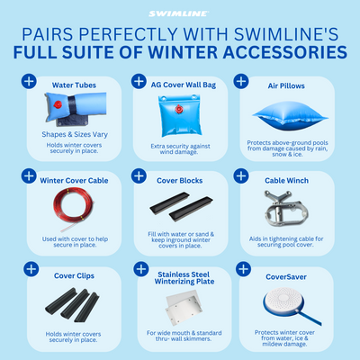 Swimline Hydrotools King Winter Cover for 12x20 Ft Above Ground Pools (Open Box) - VMInnovations