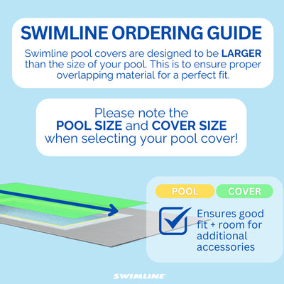 Swimline Hydrotools Silver King Winter Pool Cover for 16 x 40 Ft Inground Pools - VMInnovations