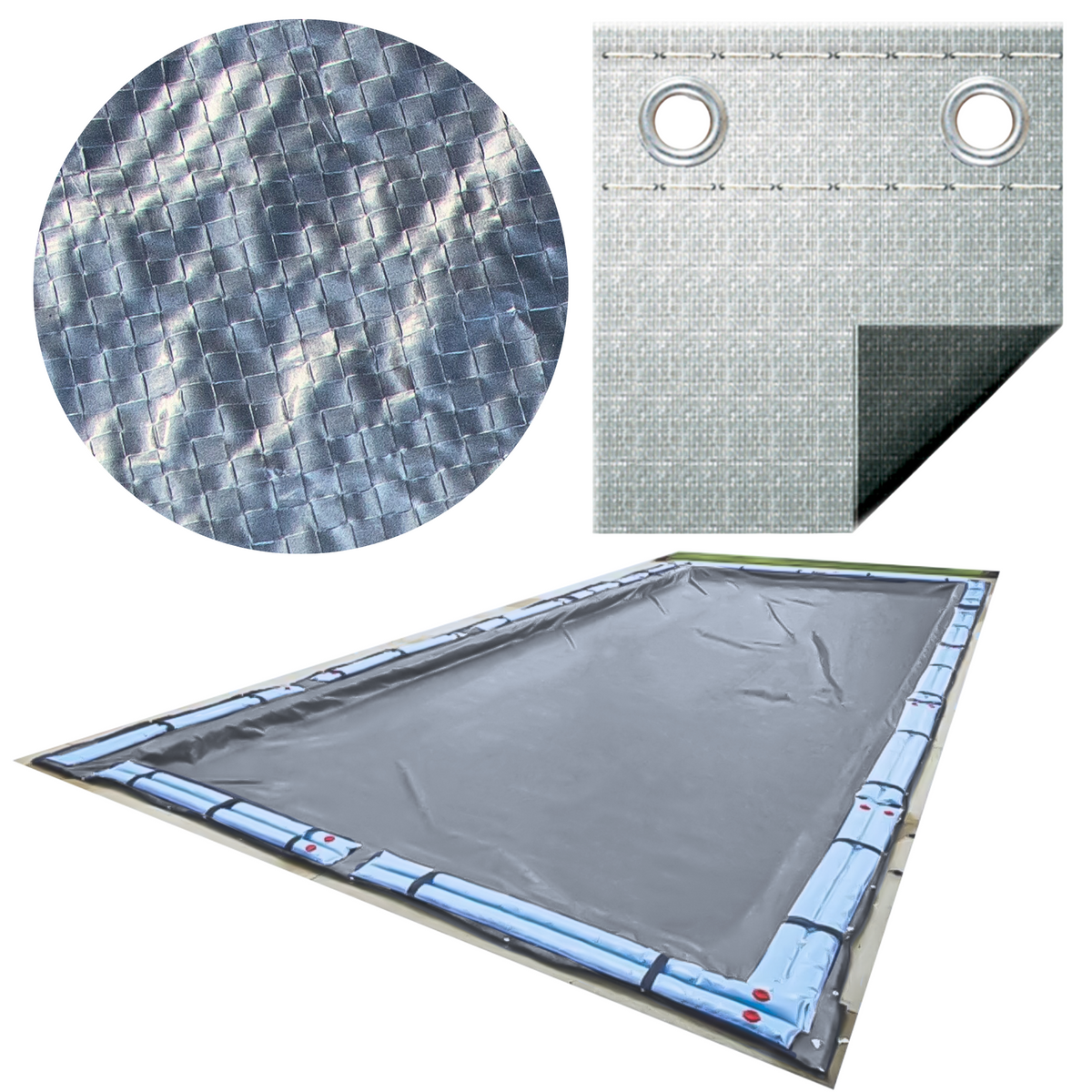 Swimline Hydrotools Silver King Winter Pool Cover for 16 x 32 Ft Inground Pools
