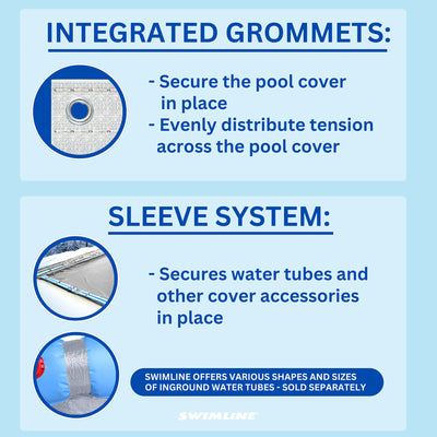 Swimline Hydrotools Silver King Winter Pool Cover for 20 x 40 Ft Inground Pools - VMInnovations