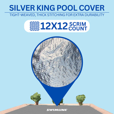 Swimline Hydrotools Silver King Winter Pool Cover for 20 x 40 Ft Inground Pools - VMInnovations