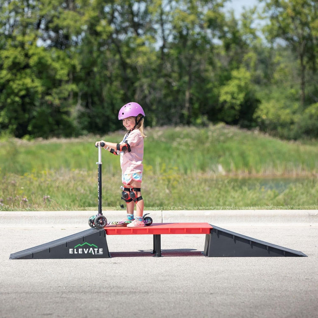 Elevate EZ-Link Skateboard Ramp 3-Piece Set w/3 Setup Options, Orange (Used)