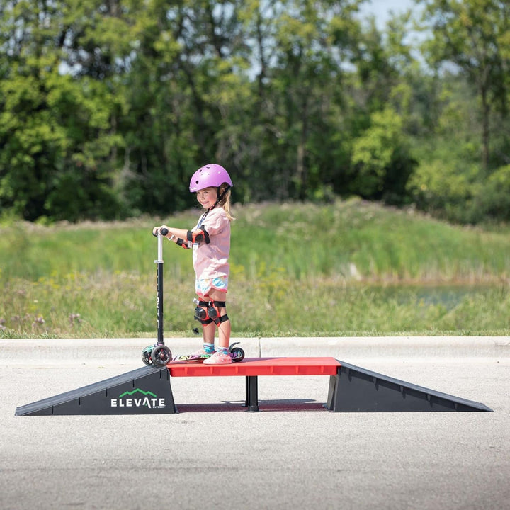 Elevate EZ-Link Skateboard Ramp 3-Piece Set w/3 Setup Options, Orange (Used)
