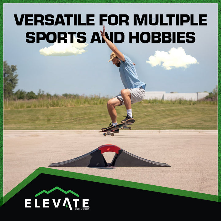 Elevate Outdoor Wave Skateboard Ramp 3-Piece Set with 3 Setup Options, Orange