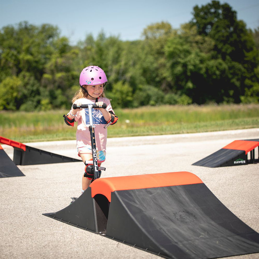 Elevate Outdoor Wave Skateboard Ramp 3-Piece Set with 3 Setup Options, Orange - VMInnovations