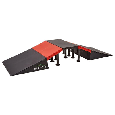 Elevate Jumbo Skateboard Ramp 9pc Set w/EZ-Link Setup, Orange (For Parts) - VMInnovations