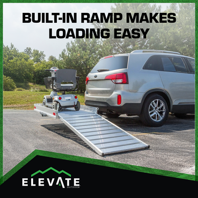 Elevate Outdoor Aluminum Tray Premium Carrier w/58-In Loading Ramp (Open Box) - VMInnovations