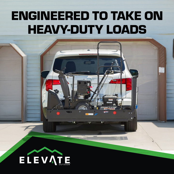 Elevate Outdoor Aluminum Tray Premium Cargo Carrier with 60-Inch Loading Ramp
