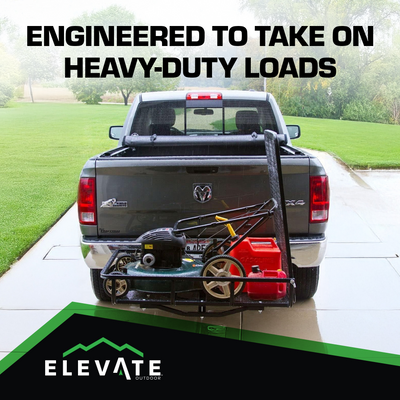 Elevate Outdoor Aluminum Tray Premium Cargo Carrier with 42.5-Inch Loading Ramp
