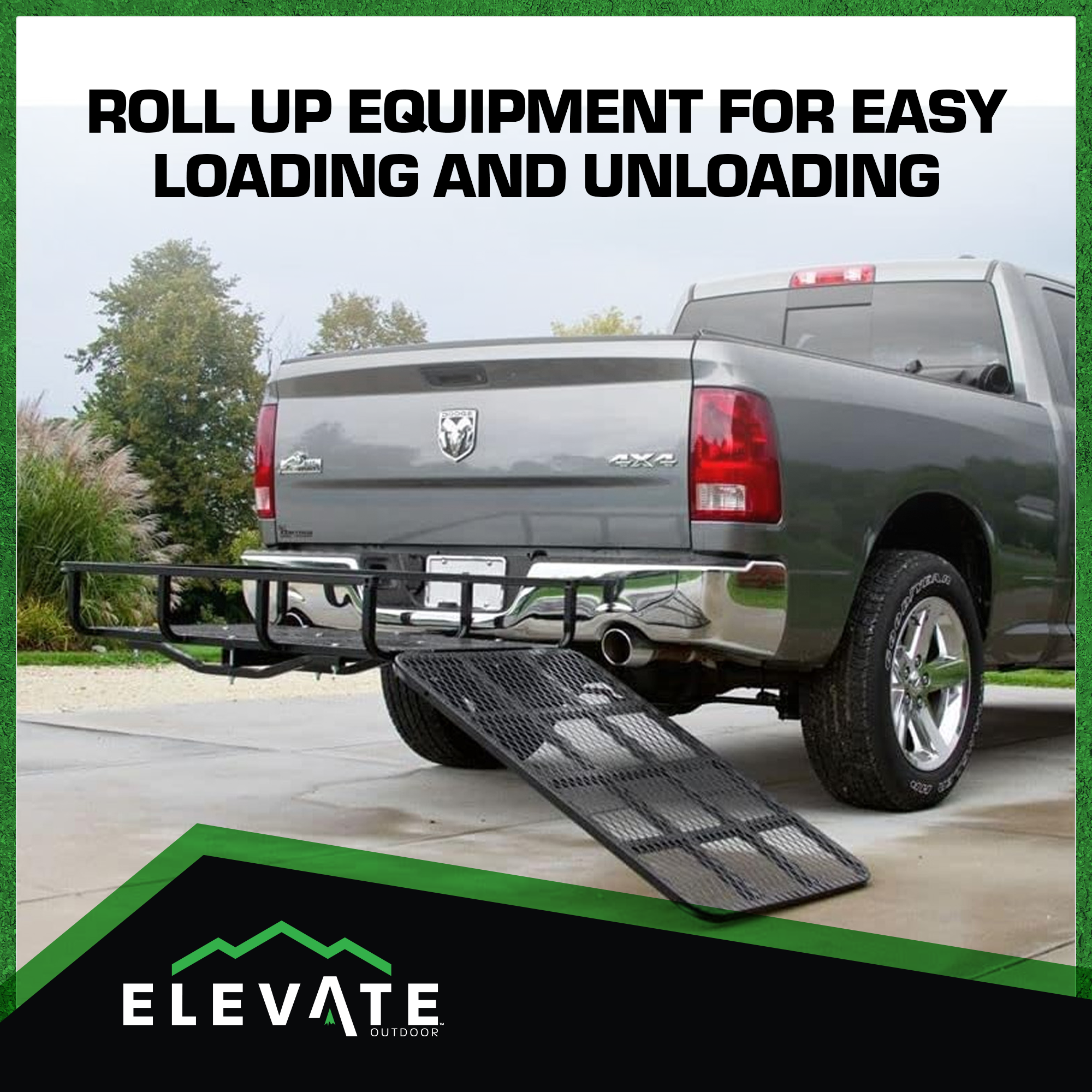 Elevate Outdoor Aluminum Tray Premium Cargo Carrier with 42.5-Inch Loading Ramp