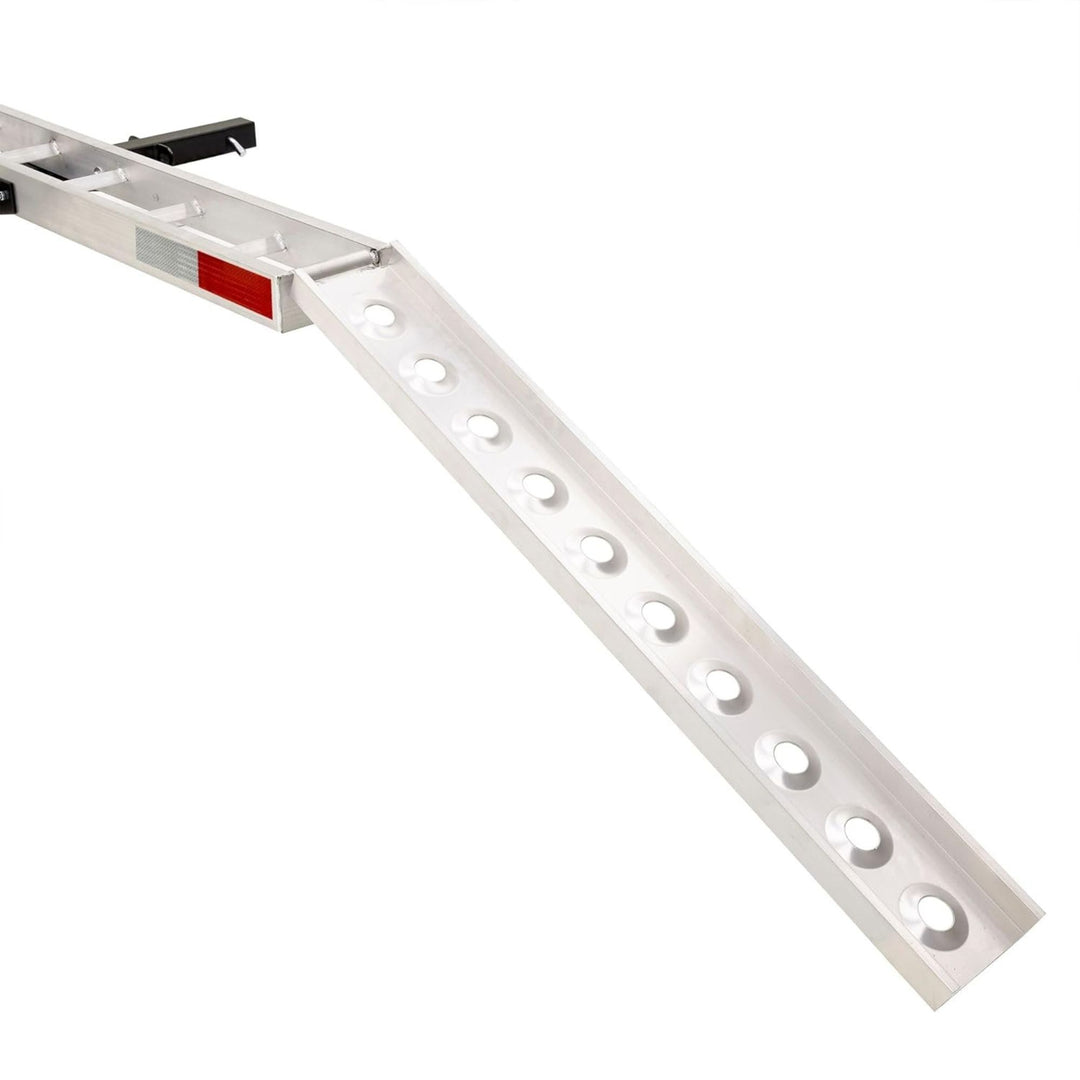 Black Widow Dirt Bike Carrier with Wheel Chock and 400 Pound Capacity, Silver