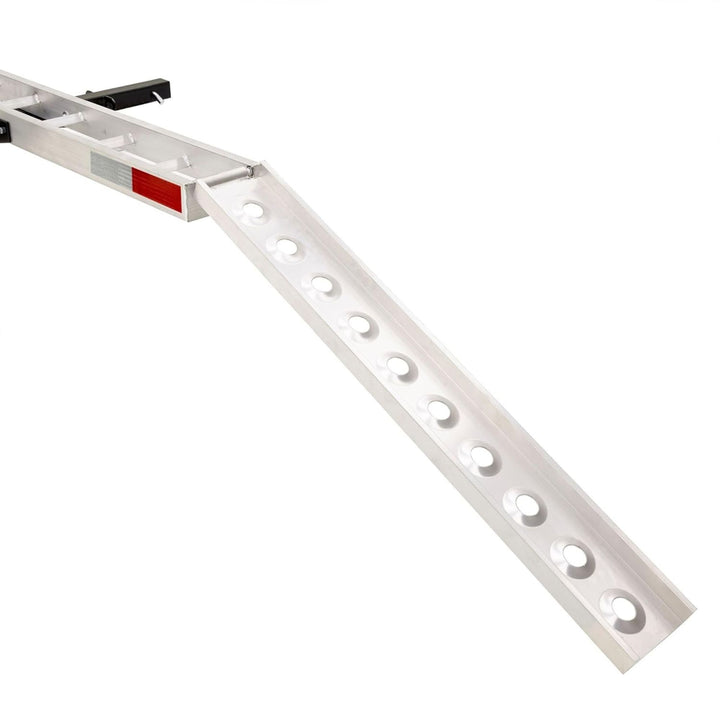 Black Widow Dirt Bike Carrier with Wheel Chock and 400 Pound Capacity, Silver