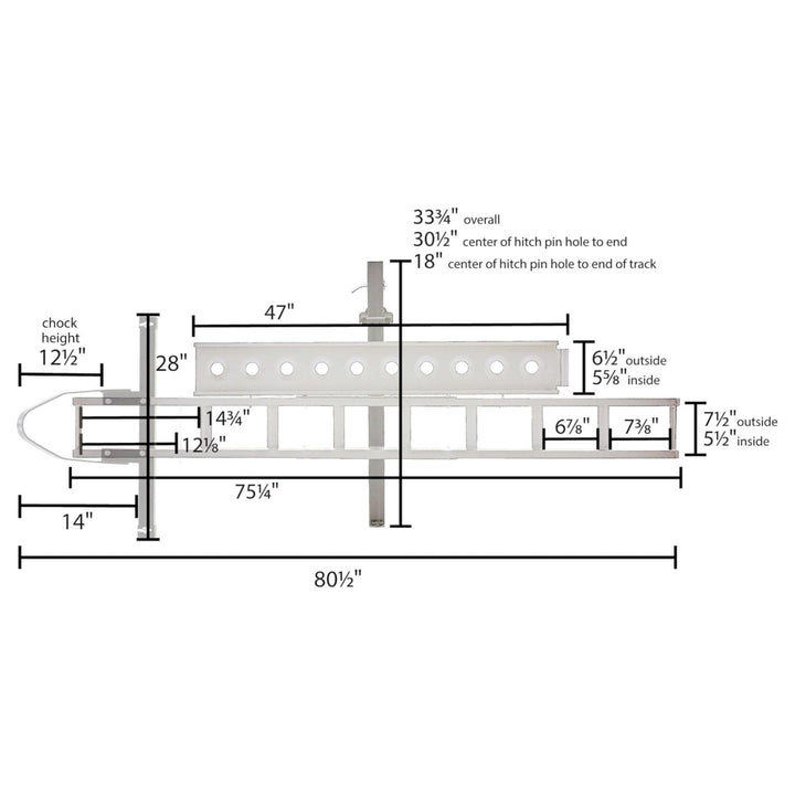 Black Widow Dirt Bike Carrier w/Wheel Chock and 400lb Capacity, Silver(Open Box)
