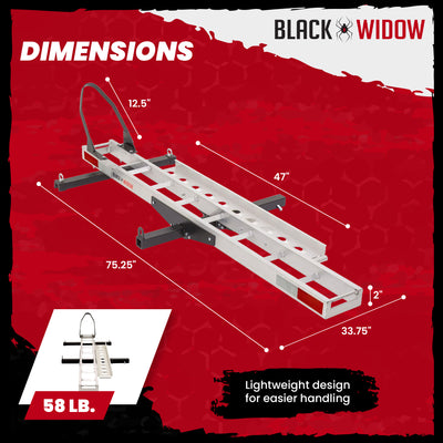 Black Widow Dirt Bike Carrier w/Wheel Chock & 400lbs Capacity  (For Parts) - VMInnovations