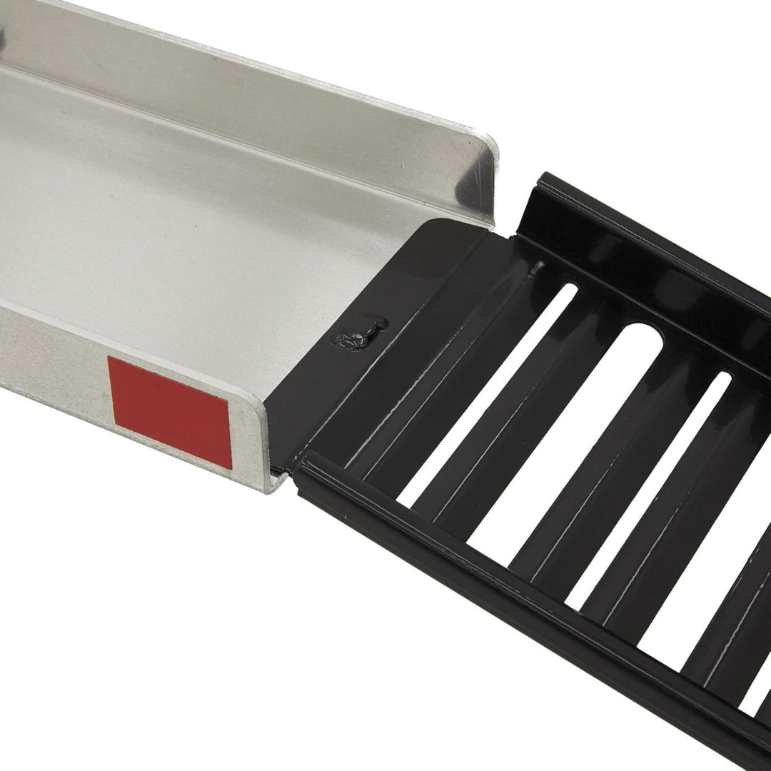 Black Widow Heavy Duty Hitch Mount Motorcycle Carrier, Steel Track & Ramp, Black