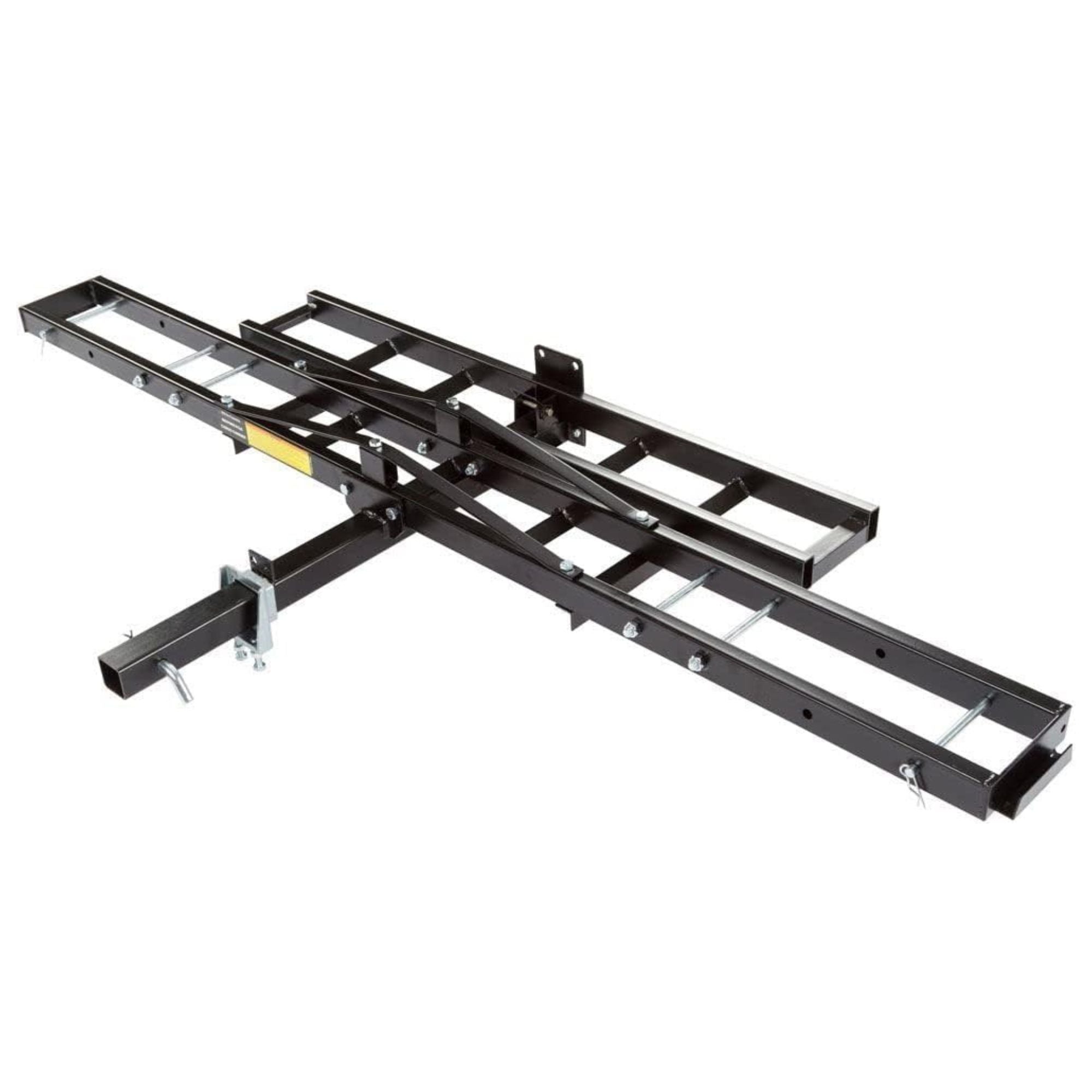 Black Widow Motorcycle Bike Carrier with Ramp for 2" Hitch, 500 lbs Cap(Used)