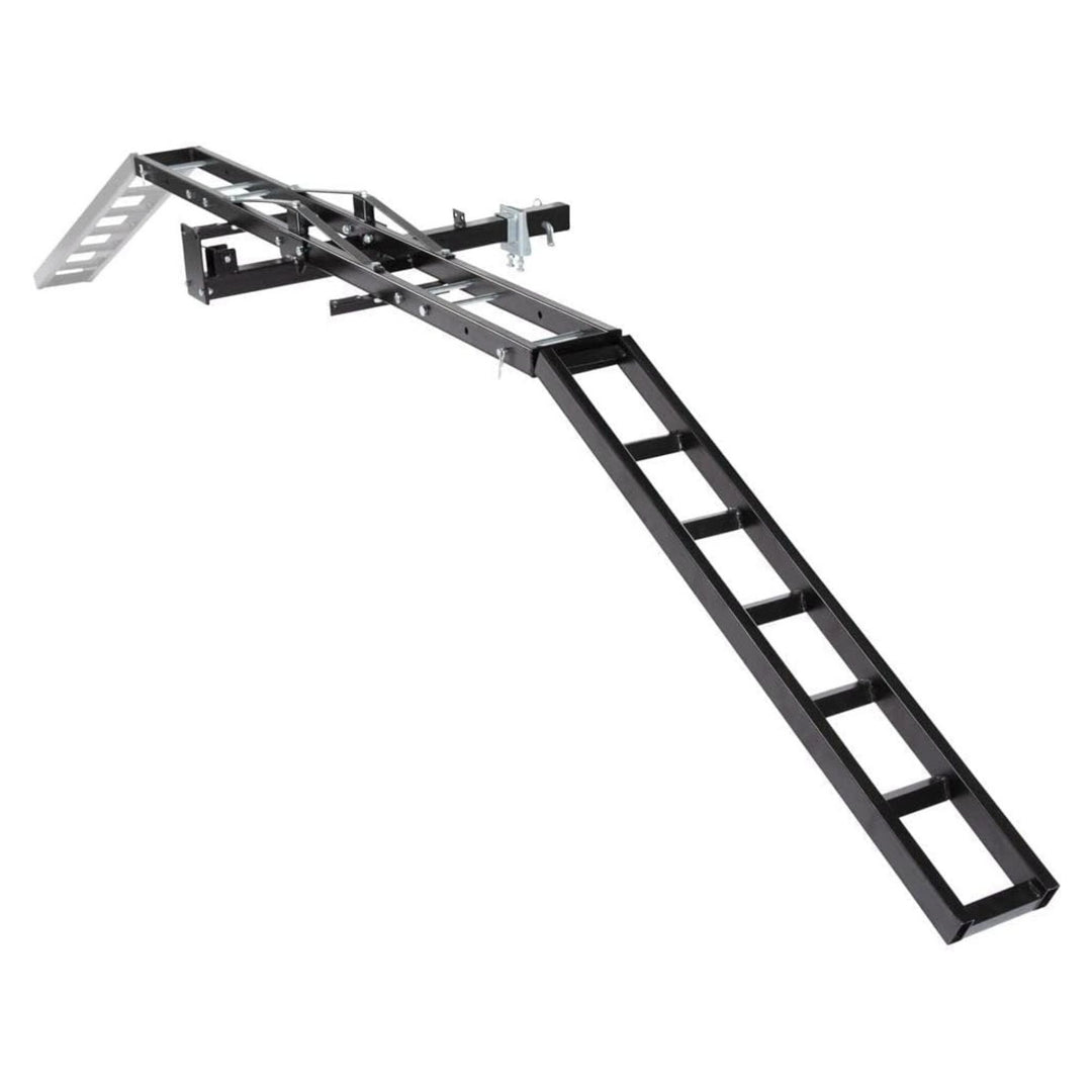 Black Widow Motorcycle Bike Carrier with Ramp for 2" Hitch, 500 Pound Capacity