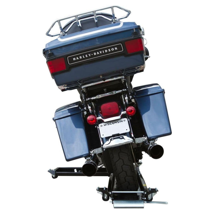 Black Widow Heavy Duty Motorcycle Dolly and Cruiser Garage Storage Ramp, Black