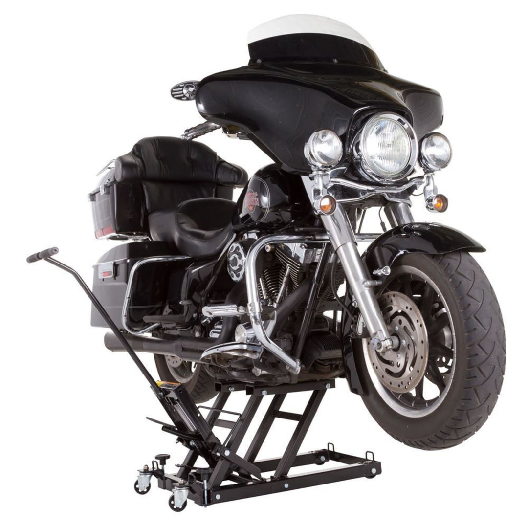 Black Widow Motorcycle and ATV Hydraulic Lift Jack Stand up to 1500 Pound, Black