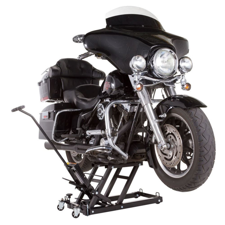 Black Widow Motorcycle and ATV Hydraulic Lift Jack Stand up to 1500 Pound, Black