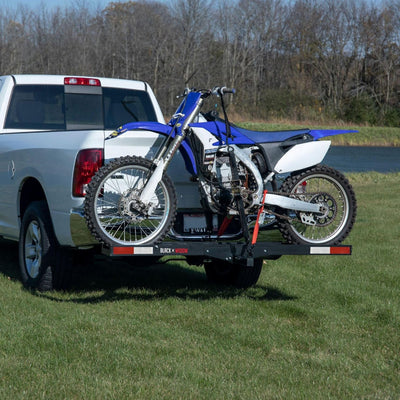 Black Widow Pro Anodized Aluminum Dirt Bike Carrier, 400 lbs Cap, Black (Used)