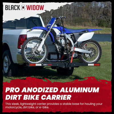 Black Widow Pro Anodized Aluminum Dirt Bike Carrier, 400 Pound Capacity, Black - VMInnovations
