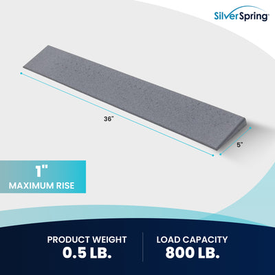 VersaRamp Lightweight Foam Threshold Ramp for Wheelchairs, 1 Inch Rise, Gray - VMInnovations