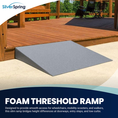 VersaRamp Lightweight Foam Threshold Ramp for Wheelchairs, 3 Inch Rise, Gray - VMInnovations