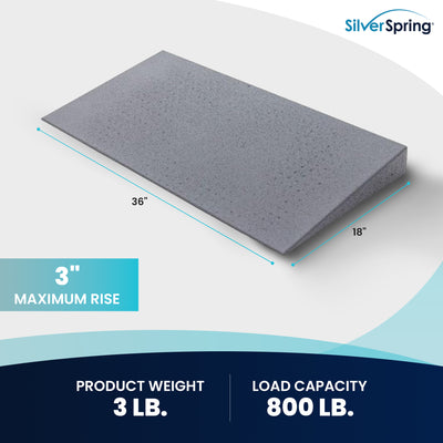 VersaRamp Lightweight Foam Threshold Ramp for Wheelchairs, 3 Inch Rise, Gray - VMInnovations