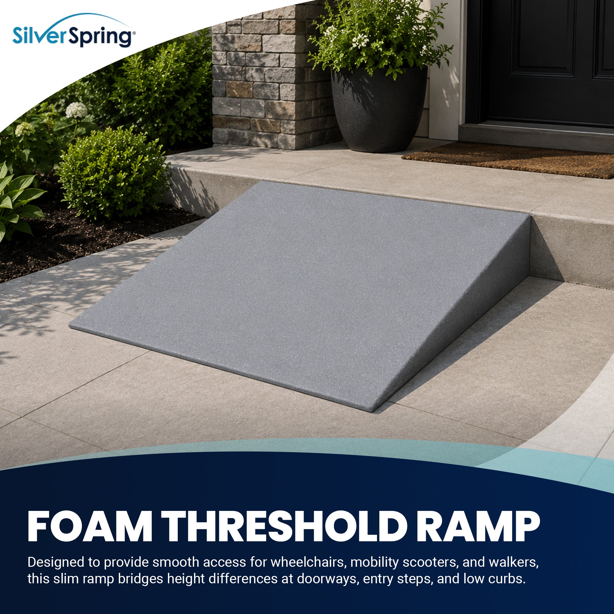 VersaRamp Lightweight Foam Threshold Ramp for Wheelchairs, 5 Inch Rise(Open Box) - VMInnovations