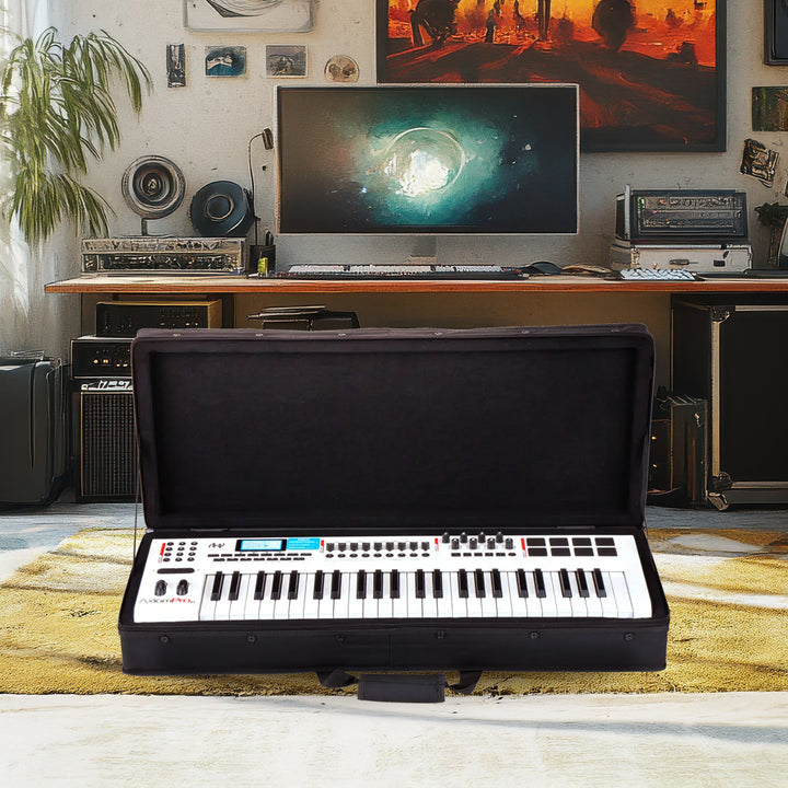 SKB 32”x12” DJ Controller & Small MIDI Keyboard Soft Case Padded Bag, Black - VMInnovations