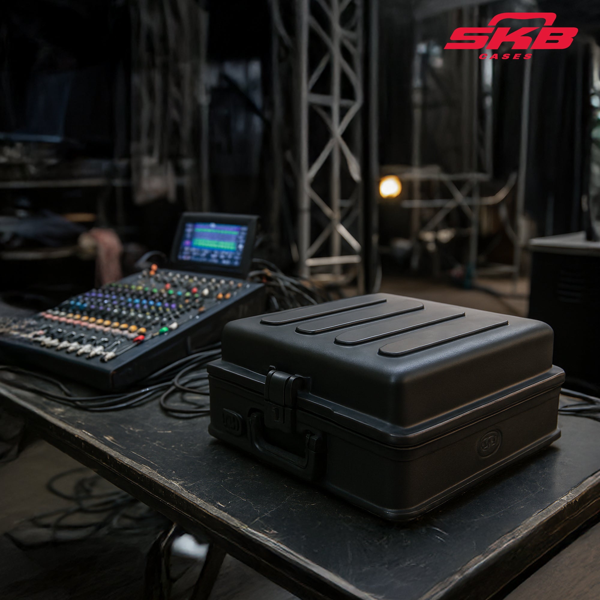 SKB Roto Rack/Mixer Top Console, 10U Slanted Rackmount with, Hard Lid and Door - VMInnovations