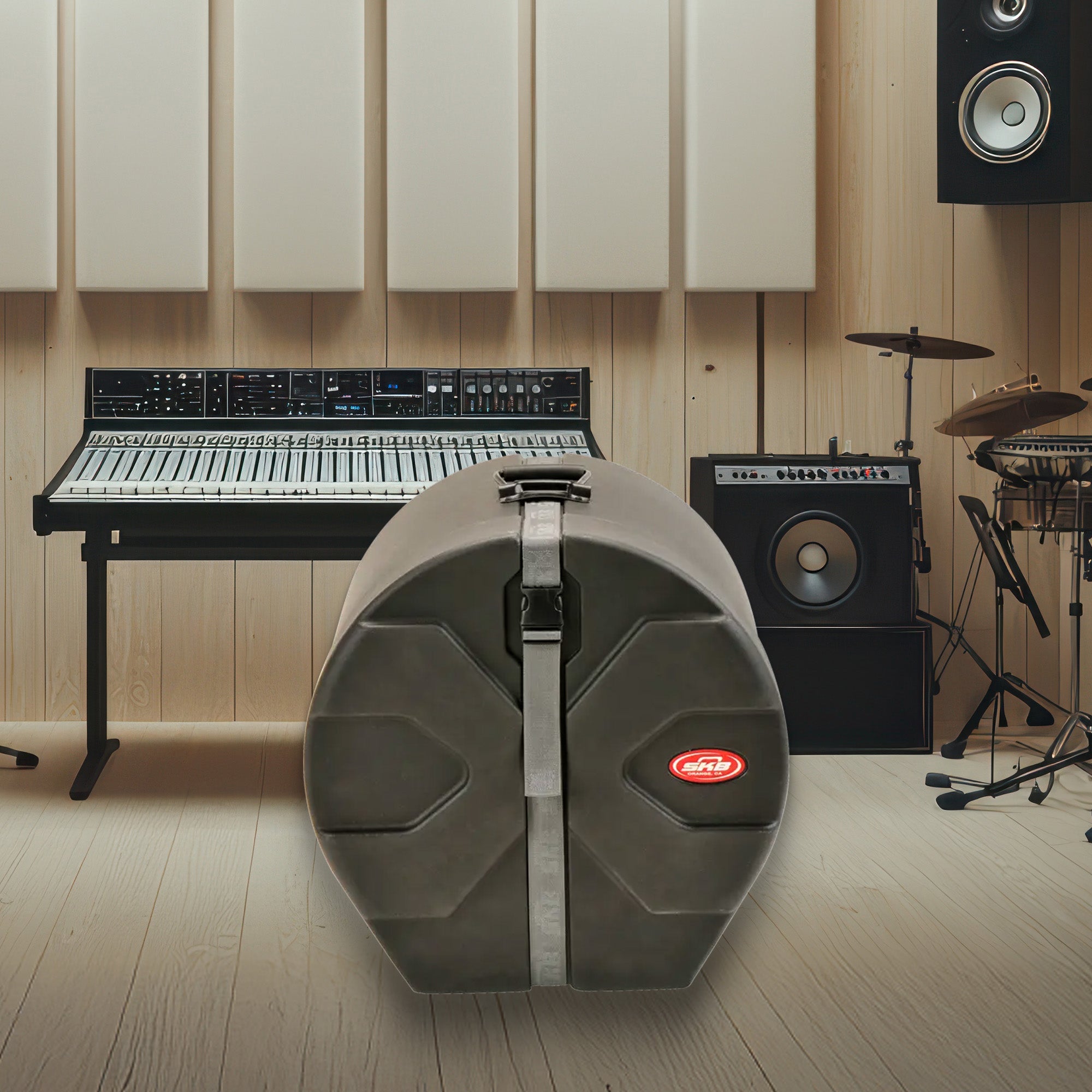 SKB 12" x 14" Floor Tom Case with Padded Interior and D-Shaped Drum Design - VMInnovations