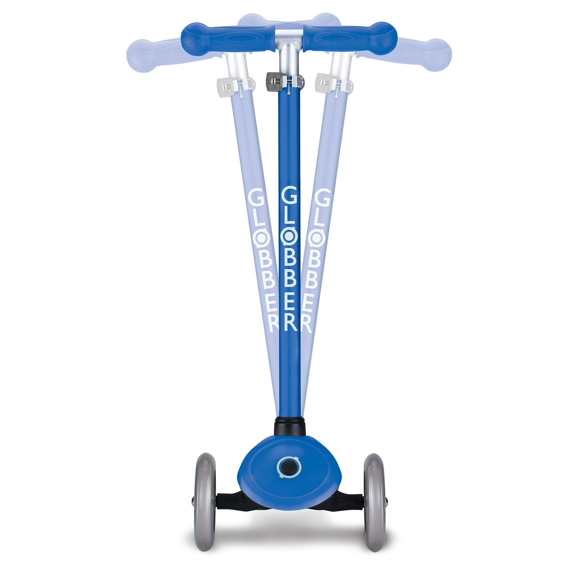 Globber Primo 3-Wheel Adjustable Kids Kick Scooter with Comfort Grips, Navy